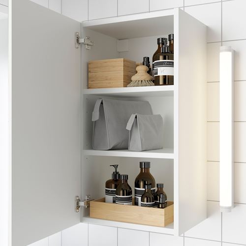 IKEA - ENHET, bathroom wall cabinet, white, 40x30x75 cm