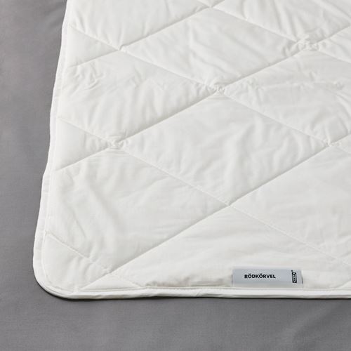IKEA - RÖDKÖRVEL, single duvet, white, light warm