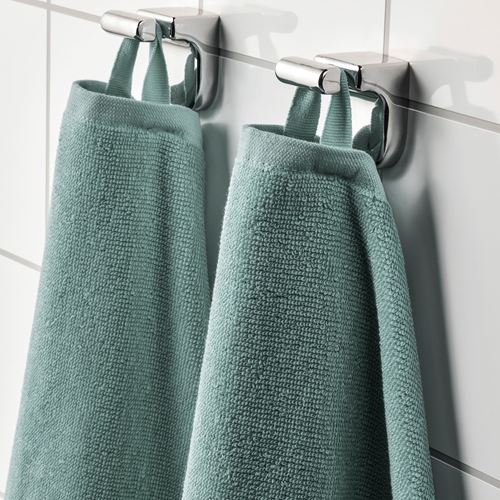 IKEA - VAGSJÖN, face towel, grey-turquoise, 40x70 cm