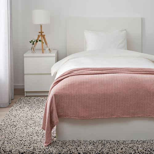 IKEA - YLVALI, throw, light pink, 130x170 cm