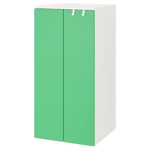 IKEA - PLATSA/SMASTAD, children's wardrobe, white/green, 60x57x123 cm