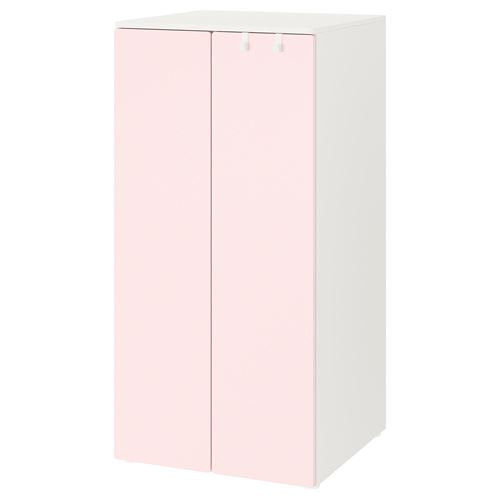 IKEA - PLATSA/SMASTAD, children's wardrobe, white/pale pink, 60x57x123 cm