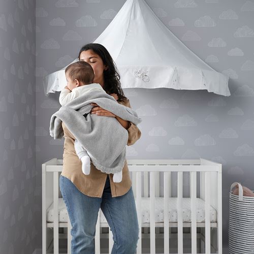 IKEA - LEN, baby blanket, grey, 70x90 cm