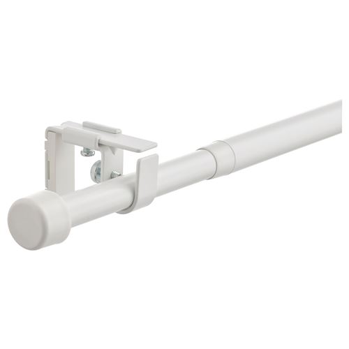 IKEA - BEKRAFTA, curtain rod set, white, 120-210 cm 19 mm