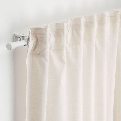 IKEA - BEKRAFTA, curtain rod set, white, 120-210 cm 19 mm