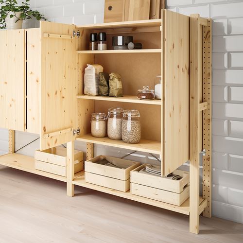 IKEA - IVAR, cabinet with door, pine, 174x30x124 cm