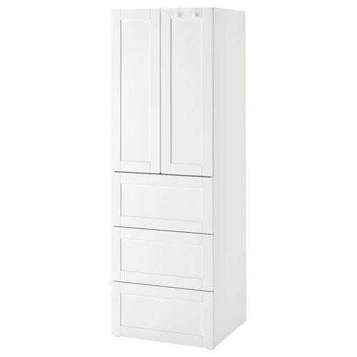 IKEA - PLATSA/SMASTAD, children's wardrobe, white-frame, 60x57x181 cm