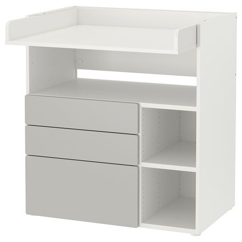 IKEA - SMASTAD, changing table, white/grey, 90x79x100 cm