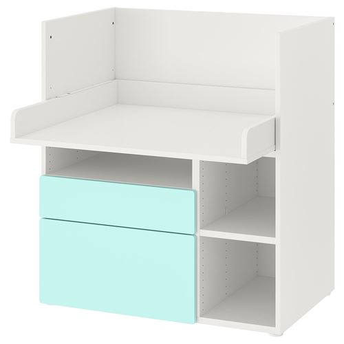 IKEA - SMASTAD, kid's desk, white/turquoise, 90x79x100 cm