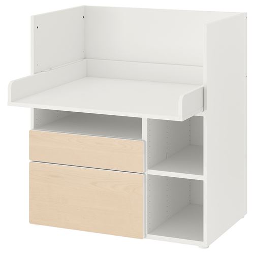 IKEA - SMASTAD, kid's desk, white/birch, 90x79x100 cm