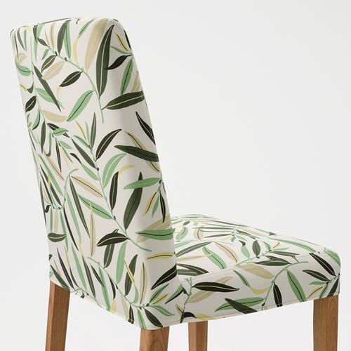 IKEA - BERGMUND, upholstered wooden chair, oak effect-fagelfors multicolour 