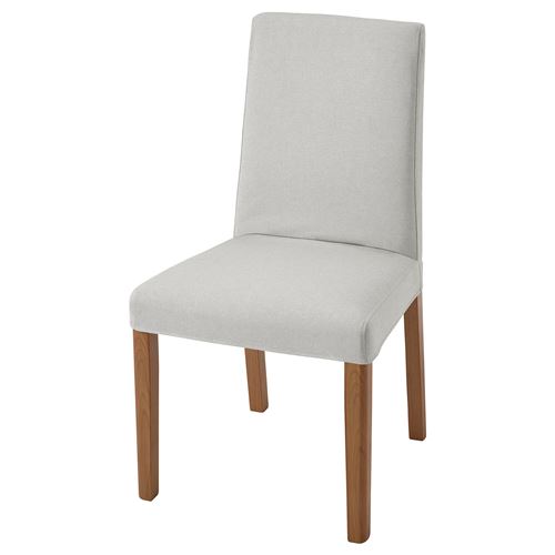 BERGMUND oak effect-orrsta light grey fabric chair - 99387738 | IKEA