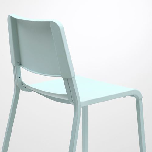 IKEA - TEODORES, plastic chair, light turquoise