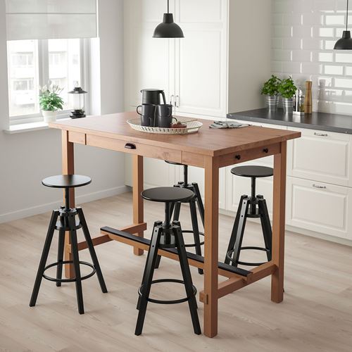 IKEA - NORDVIKEN, bar table, antique varnish, seats 4