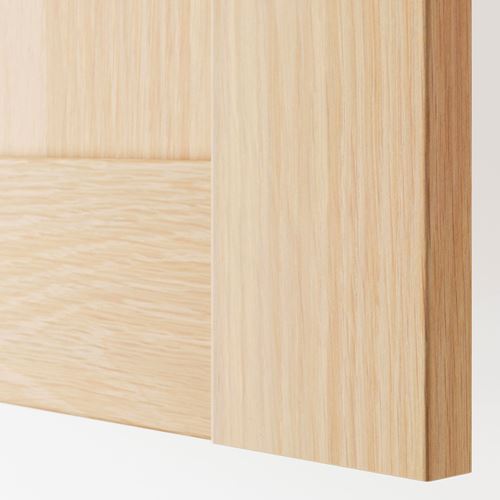 IKEA - PAX/BERGSBO, PAX wardrobe, white stained oak effect, 150x60x236 cm