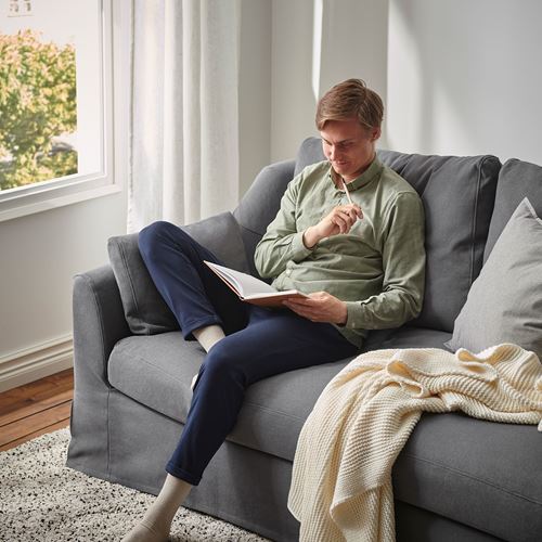 IKEA - FARLÖV, 3'lü kanepe, flodafors gri