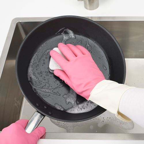 IKEA - RINNIG, temizlik eldiveni, pembe, M