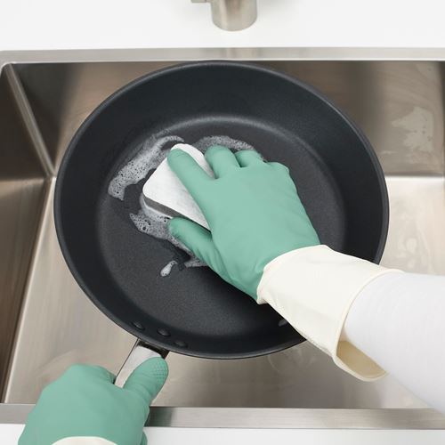 IKEA - RINNIG, cleaning gloves, green, M