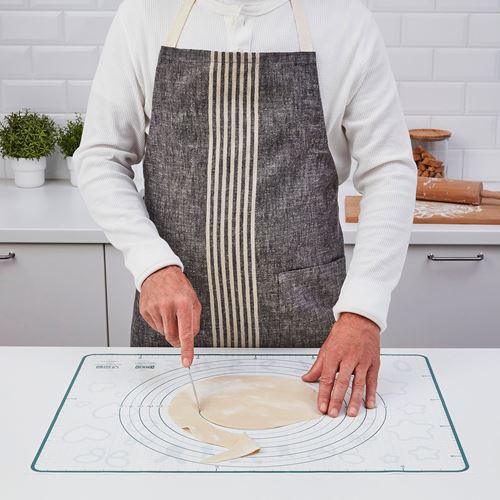 IKEA - BAKTRADITION, baking mat, white/turquoise, 61x46 cm