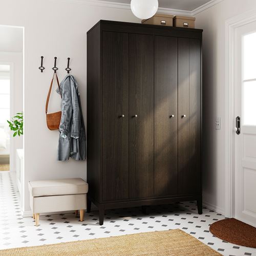 IKEA - IDANAS, wardrobe, blackbrown, 121x211 cm