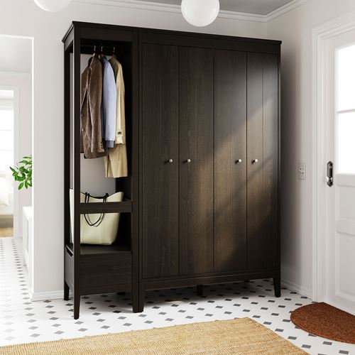 IKEA - IDANAS, wardrobe, blackbrown, 180x59x211 cm