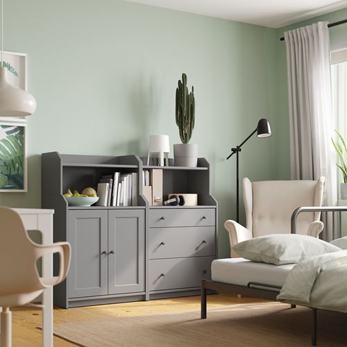 IKEA - HAUGA, console table, grey, 139x46x116 cm