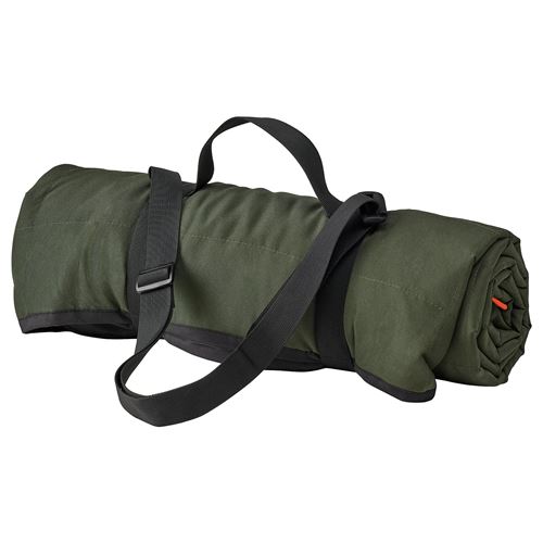 IKEA - FJALLMOTT, picnic blanket, deep green/black, 130x170 cm