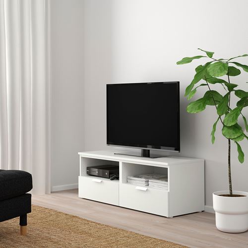 IKEA - PLATSA, tv bench, white, 120x44x44 cm