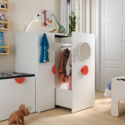 IKEA - SMASTAD, children's wardrobe, white, 80x57x108 cm