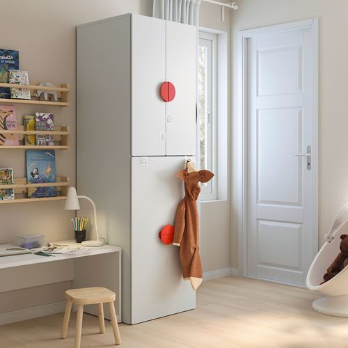 IKEA - SMASTAD, children's wardrobe, white, 60x57x196 cm