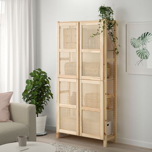 IKEA - IVAR, shelf unit with door, pine, 89x30x179 cm