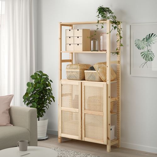 IKEA - IVAR, shelf unit with door, pine, 89x30x179 cm