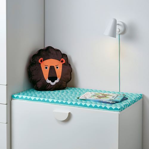 IKEA - BANKKAMRAT, bank minderi, turkuaz, 90x50x3 cm