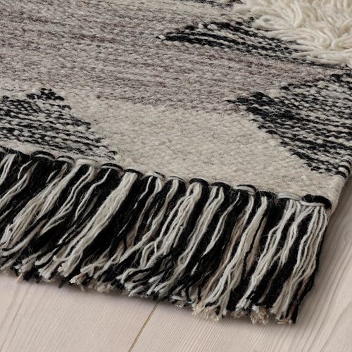 IKEA - TANNISBY, handwoven rug, grey/white, 160x230 cm