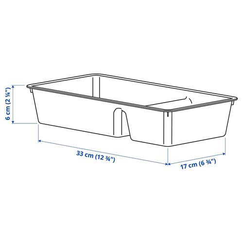 IKEA - BILLINGEN, box with compartments, white, 33x17 cm