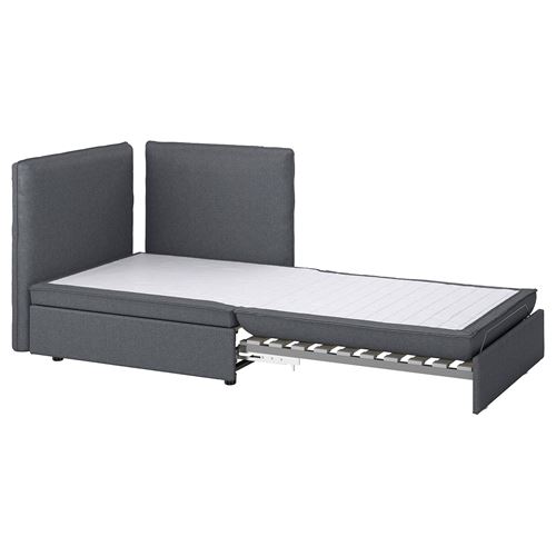 IKEA - VALLENTUNA, seating unit with bed, hillared dark grey