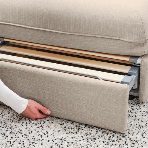 IKEA - VALLENTUNA, 2-seat sofa-bed, hillared beige