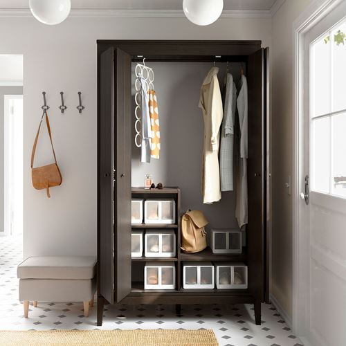 IKEA - IDANAS, wardrobe, blackbrown, 121x211 cm