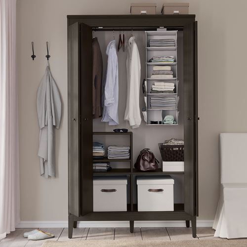 IKEA - IDANAS, wardrobe, blackbrown, 121x211 cm