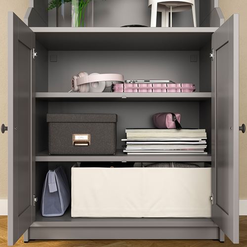 IKEA - HAUGA, storage combination, grey, 139x46x199 cm