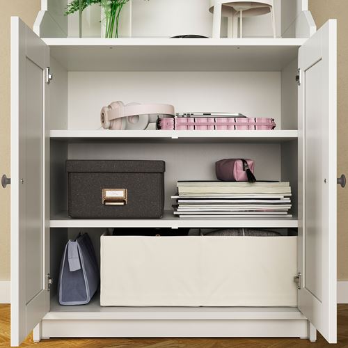 IKEA - HAUGA, storage combination, white, 139x46x199 cm