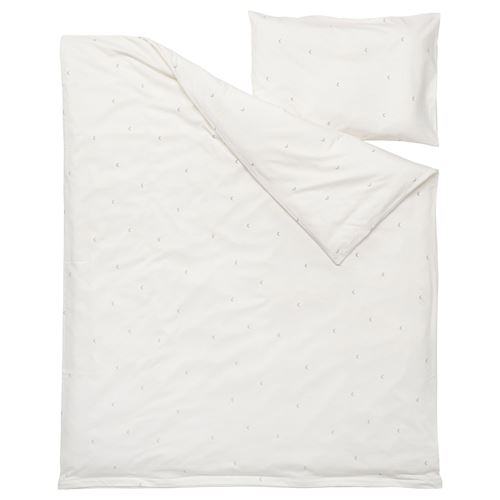 IKEA - LENAST, quilt cover/pillowcase for cot, white, 110x125/35x55 cm