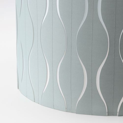 IKEA - LÖKNAS/HEMMA, sarkıt lamba, mavi-beyaz, 42 cm