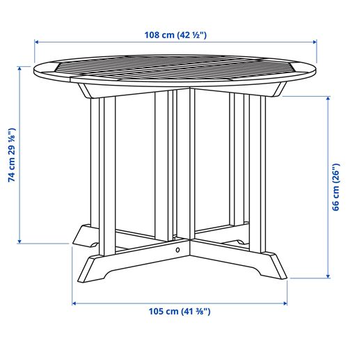 IKEA - BONDHOLMEN, yemek masası ve sandalye seti, beyaz-bej