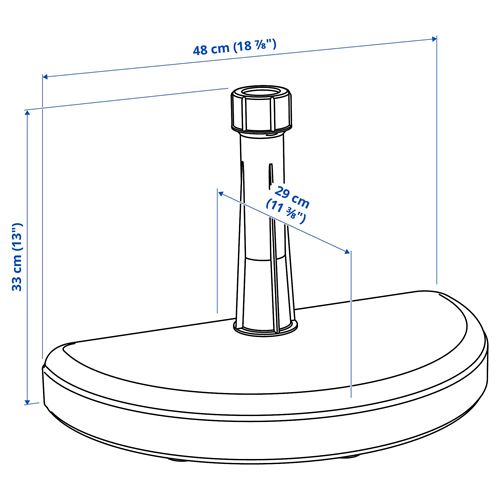 IKEA - BRAMSÖN, güneş şemsiyesi tabanı, siyah