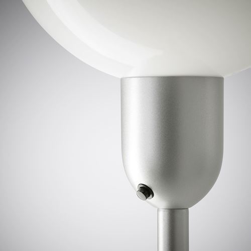 IKEA - HEKTOGRAM, floor lamp, silver-colour/white