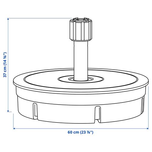 IKEA - GRYTÖ, parasol base, dark grey