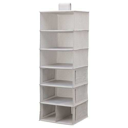 IKEA - BLADDRARE, storage with compartments, grey, 30x30x90 cm