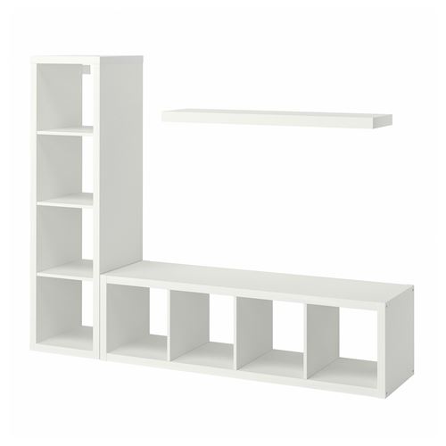 IKEA - KALLAX/LACK, tv storage unit, white, 189x39x147 cm