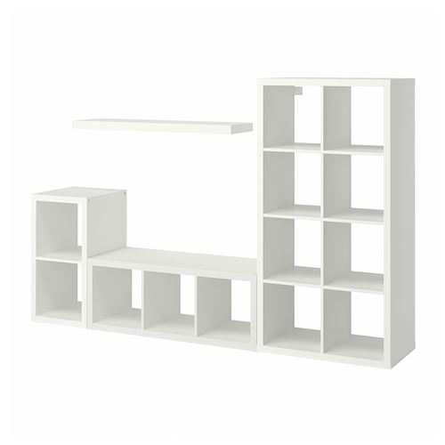 IKEA - KALLAX/LACK, tv storage unit, white, 231x39x147 cm